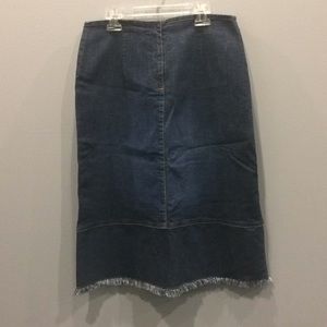 Harold’s of London Raw‎ Edge Jean Skirt